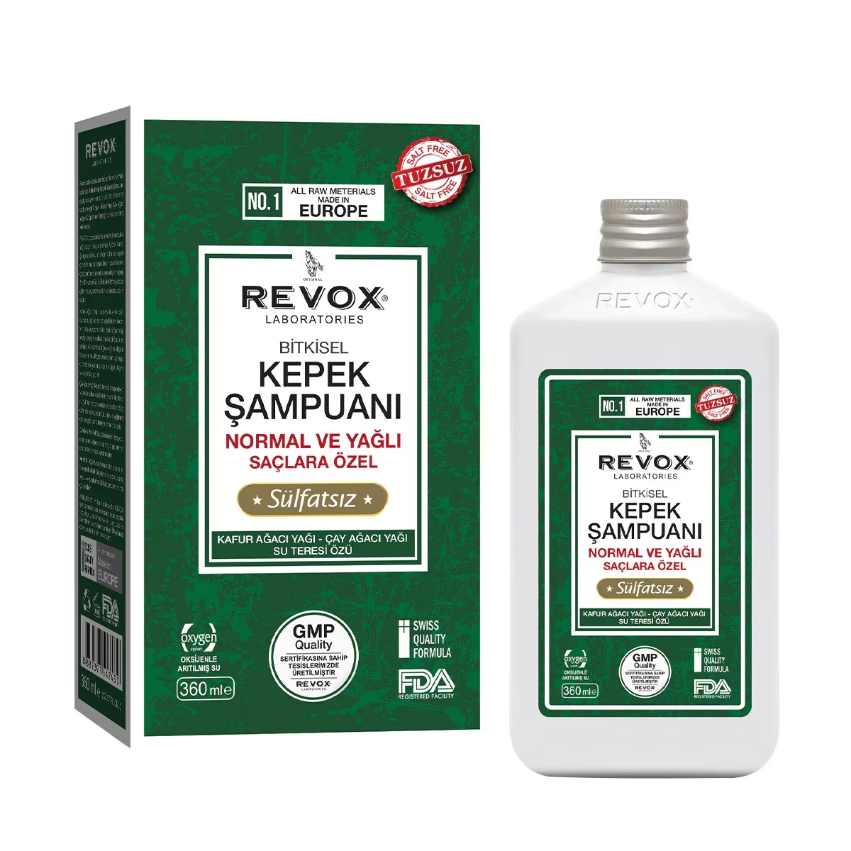 Revox Shampoo Normal And Oily Hair Dandruff 360 ml