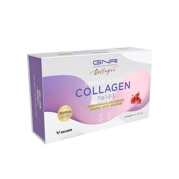 Gnr Collagen Hydrolyzed Collagen Pomegranate Flavored Food Supplement 30 sachets