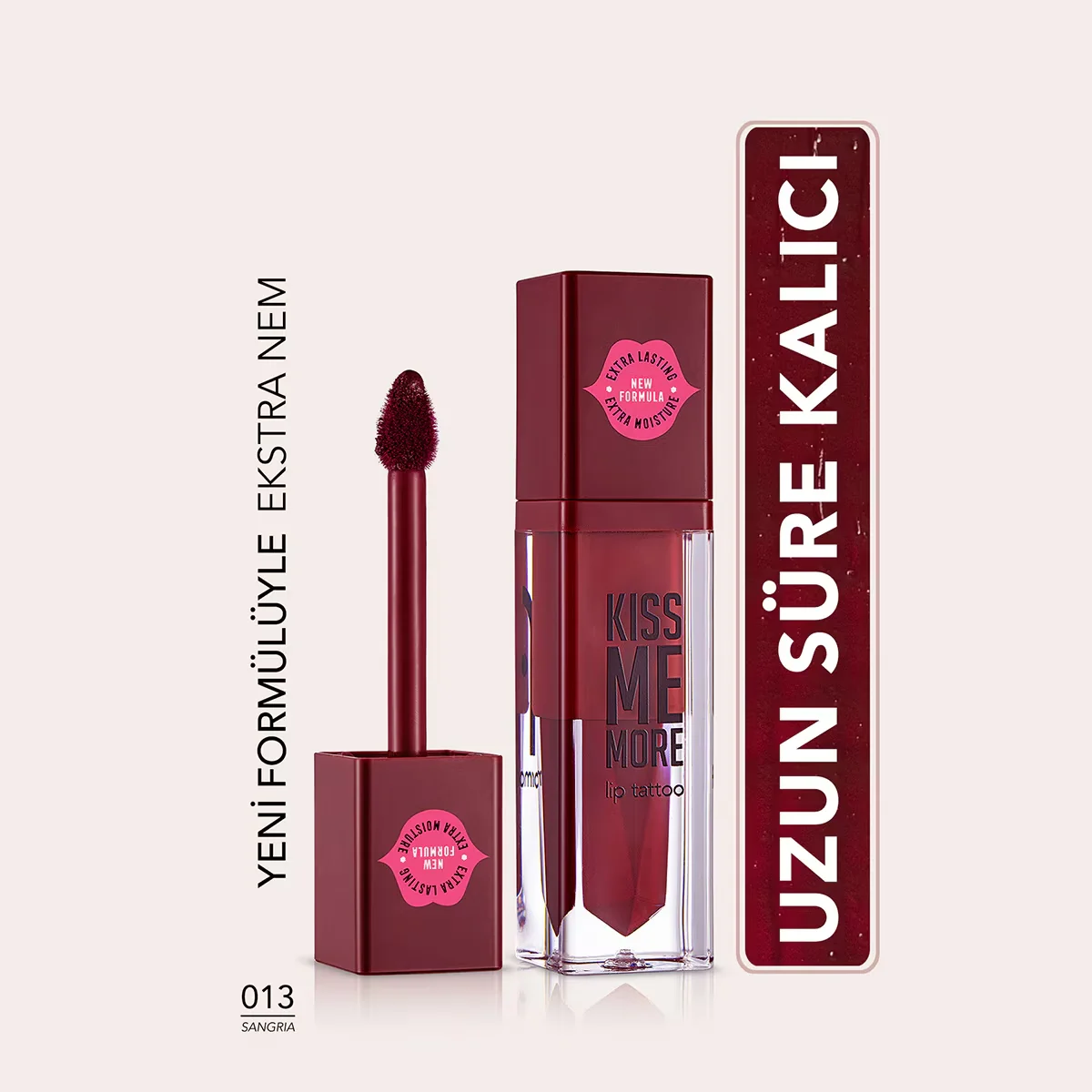Flormar Kiss Me More Sangria Lippen-Tattoo - Langanhaltende Farbe