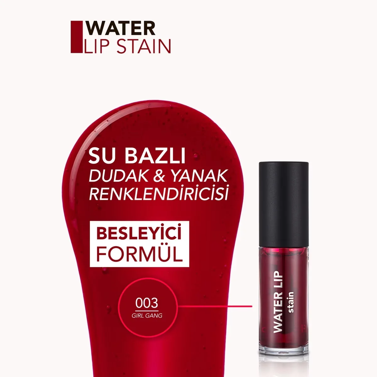 Flormar Wasser Lippenfarbe 003 Girl Gang - Matte Lippen- und Wangenfarbe