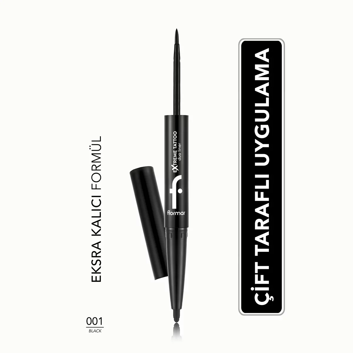 Flormar Extreme Tattoo Duo Eyeliner &amp; Gel Eyeliner 001 black