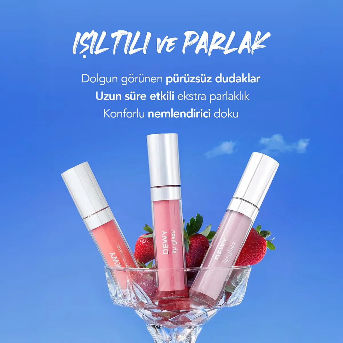 Flormar Dewy Lip Glaze 027 - Feuchtigkeitsspendender Gloss, Strahlender Glanz