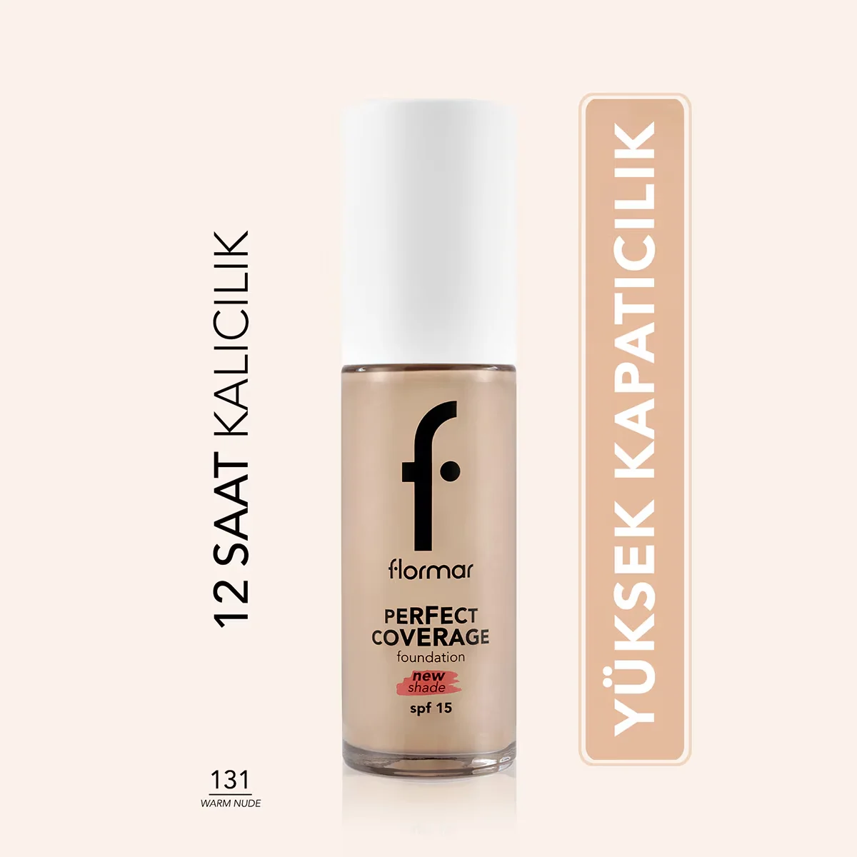 Фонд для лица Flormar Perfect Coverage 131 теплый нюд