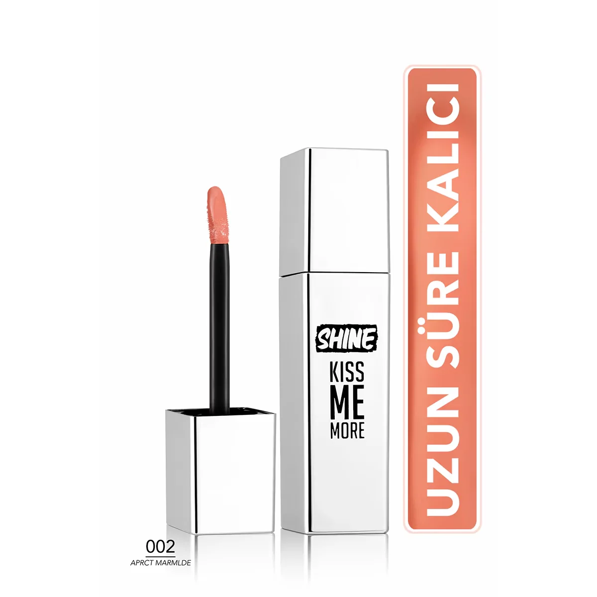 Flormar Shine Kiss Me More Long Lasting &amp; Shiny Finish Liquid Lipstick 002 aprct Marmlde