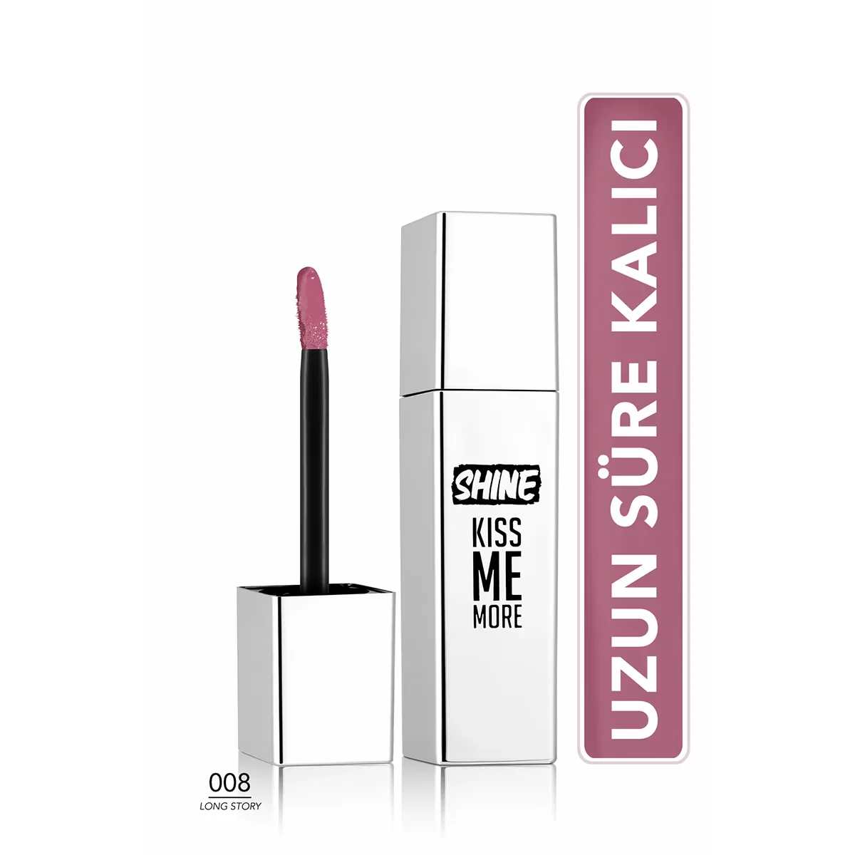 Flormar Shine Kiss Me More Long Lasting &amp; Shiny Finish Liquid Lipstick 008 long Story