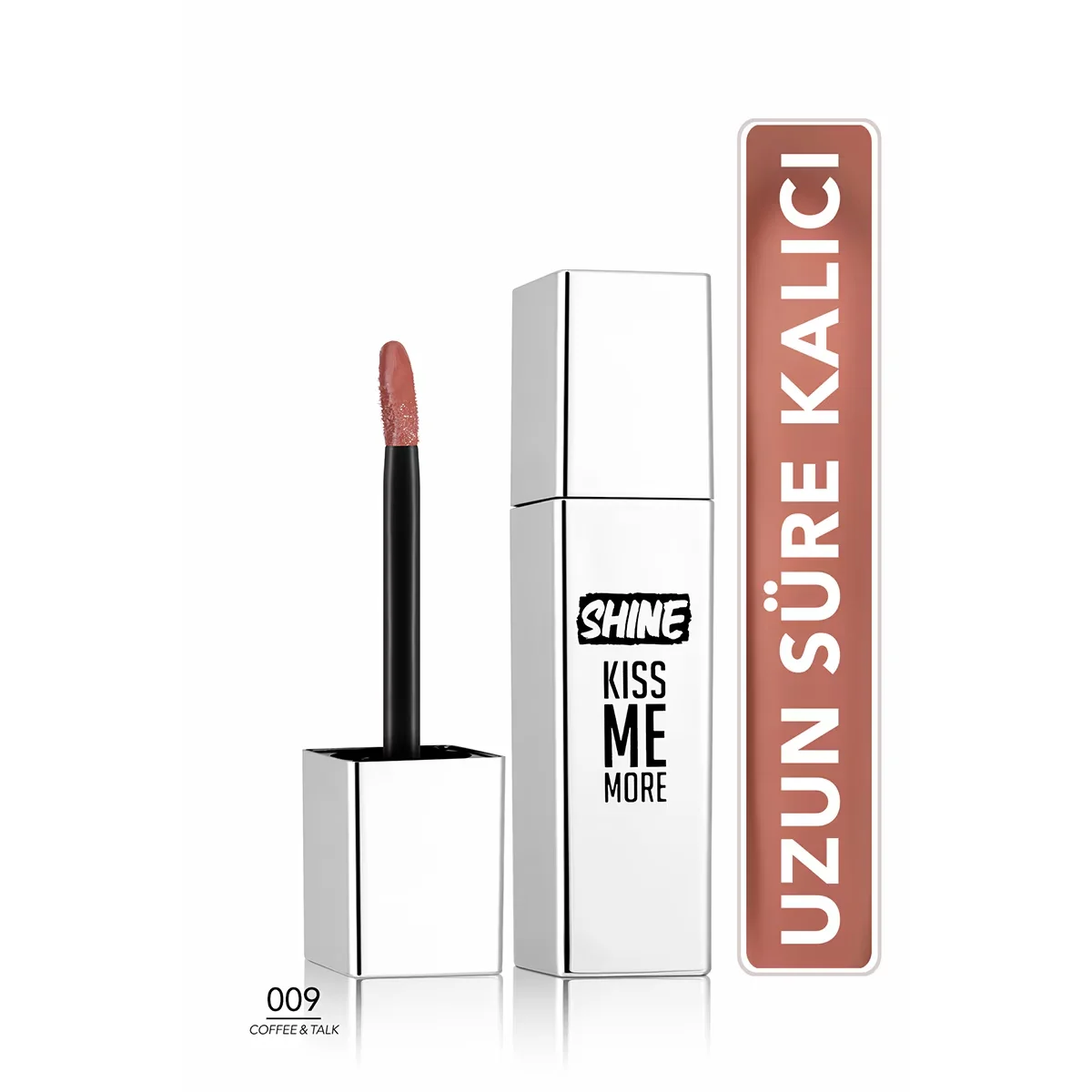 Flormar Shine Kiss Me More Long Lasting &amp; Shiny Finish Liquid Lipstick 009 coffe &amp; Talk