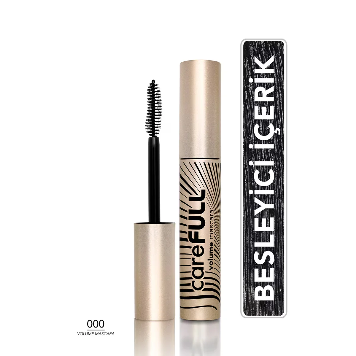 Flormar CareFULL Volumen Stärkende Mascara - 000 Schwarz