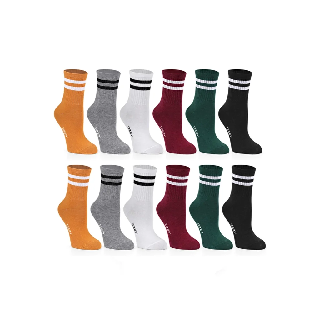 Ozzy Socks Women's 12-pack Striped Tennis Socks 36/40
