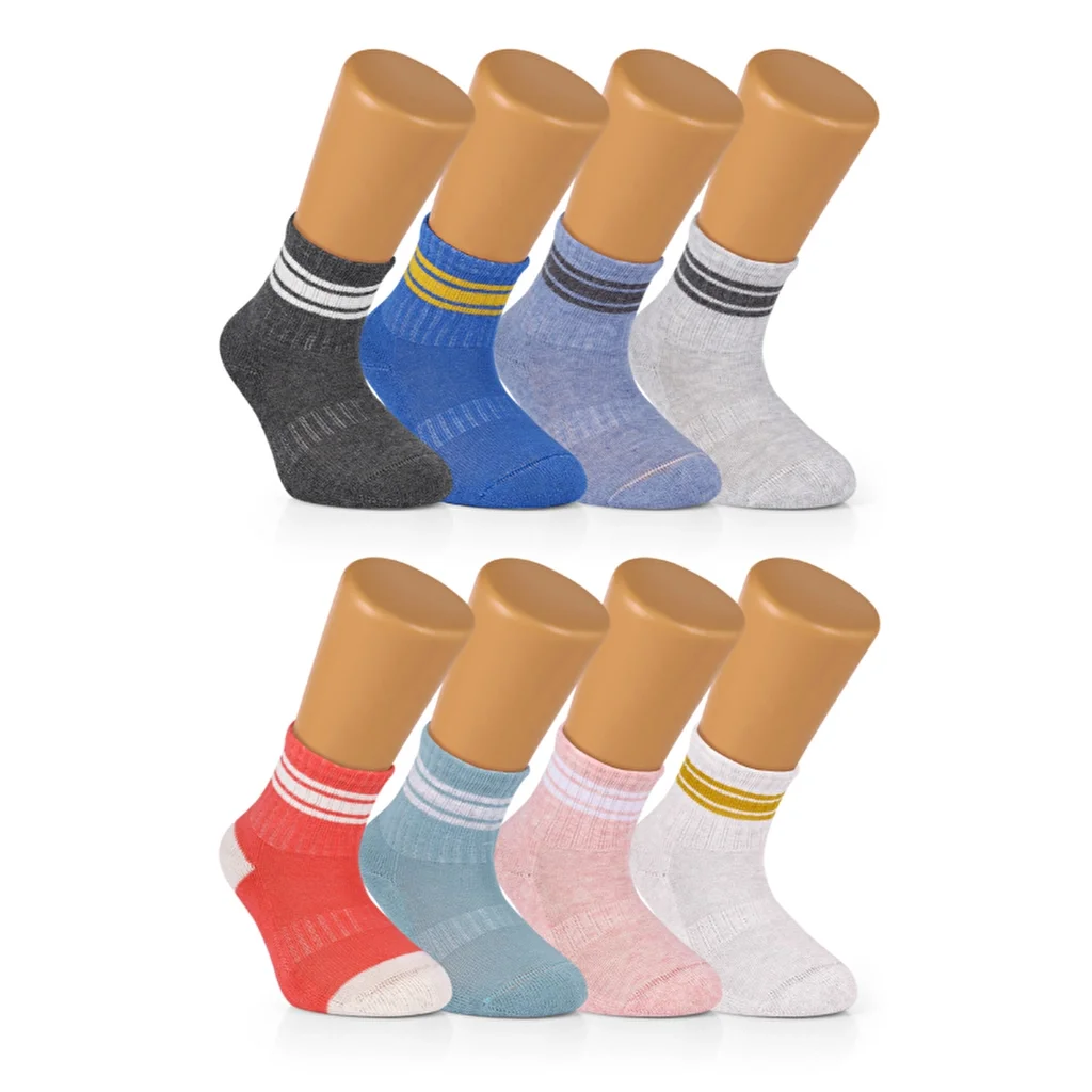 Ozzy Socks Kids 8-pack Cotton Baby Kids Striped Socks 3/5 years Old