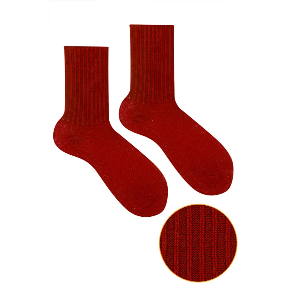 Ozzy Socks Women's Woolen Claret Red Socks 36/40