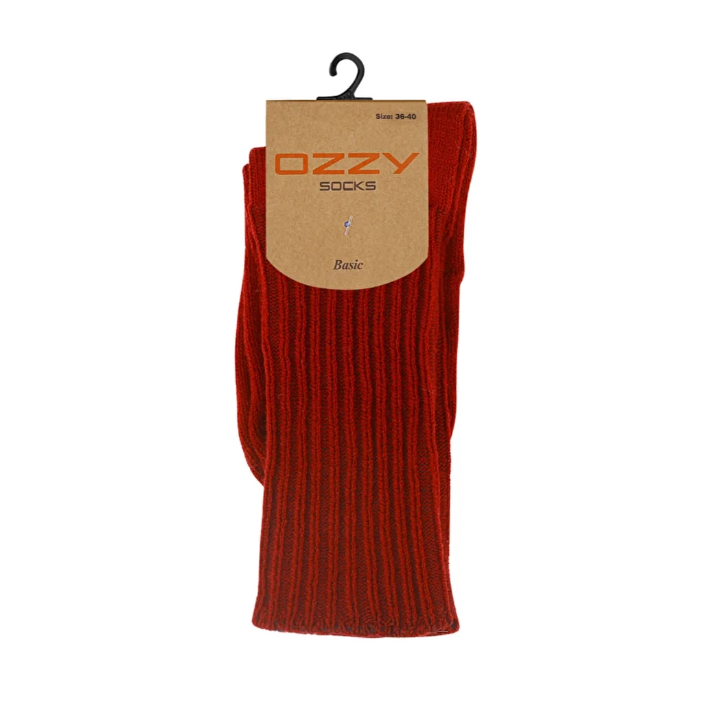 جوارب صوفية حمراء كستنائي للنساء مقاس 36/40 من أوزي سوكس Ozzy Socks