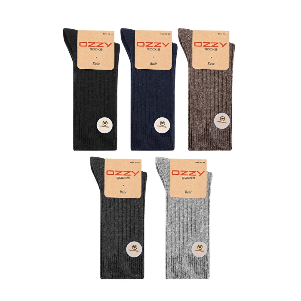 Ozzy Socks Men's 5-pack Wool Socks Colorful 40/44