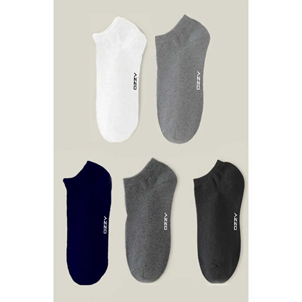 Ozzy Socks Women's 5-pack Seamless Cotton Ankle Socks Colorful 36/40