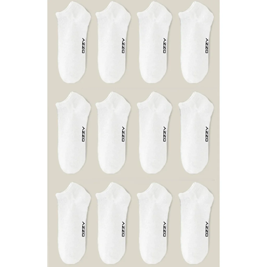 Ozzy Socks Women 12-pack Seamless Ankle Socks White 36/40