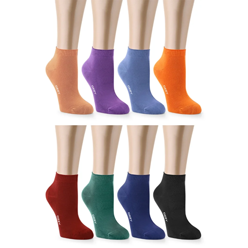 Ozzy Socks Women 8-pack Bamboo Seamless Ankle Socks 36/40