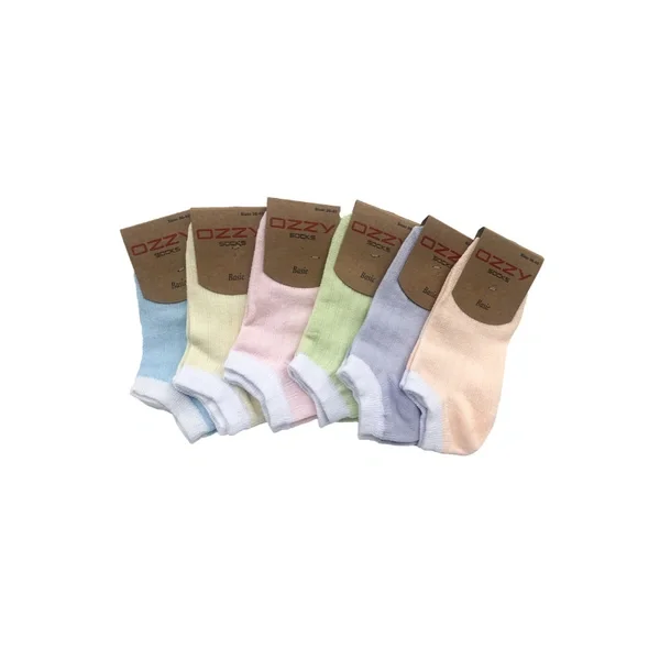Ozzy Socks Women's 6-pack Cotton Ankle Socks 36/40