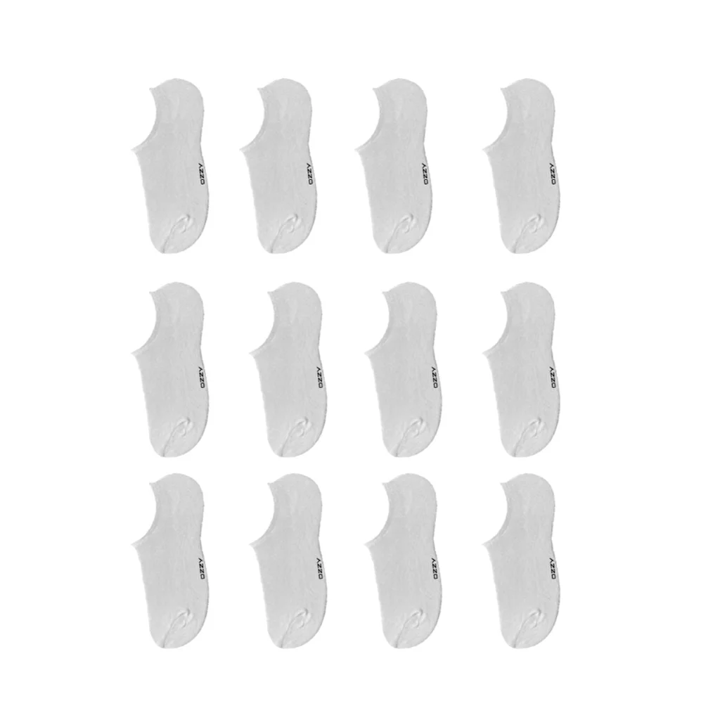 Ozzy Socks Women's 12-pack Seamless Bamboo Sneakers Socks White 36/40