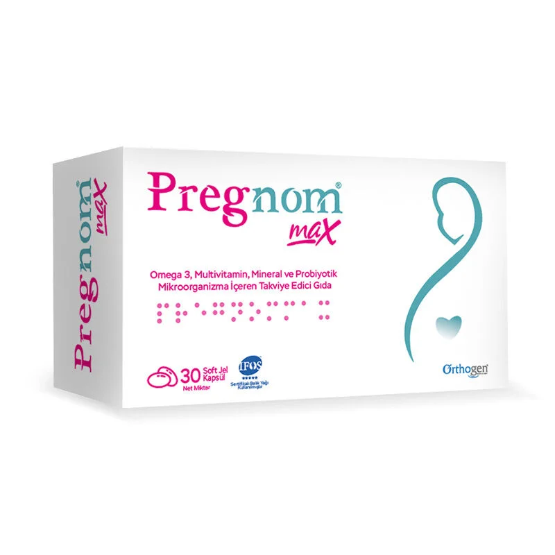 Orthogen Pregnom Max Food Supplement 30 softgels