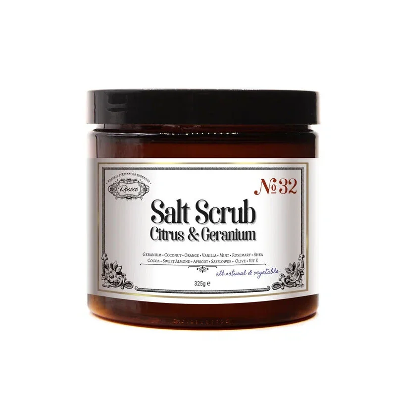 Rosece R32 salt Scrub Citrus Geranium - Natural Spa Peeling Purifier 325 gr