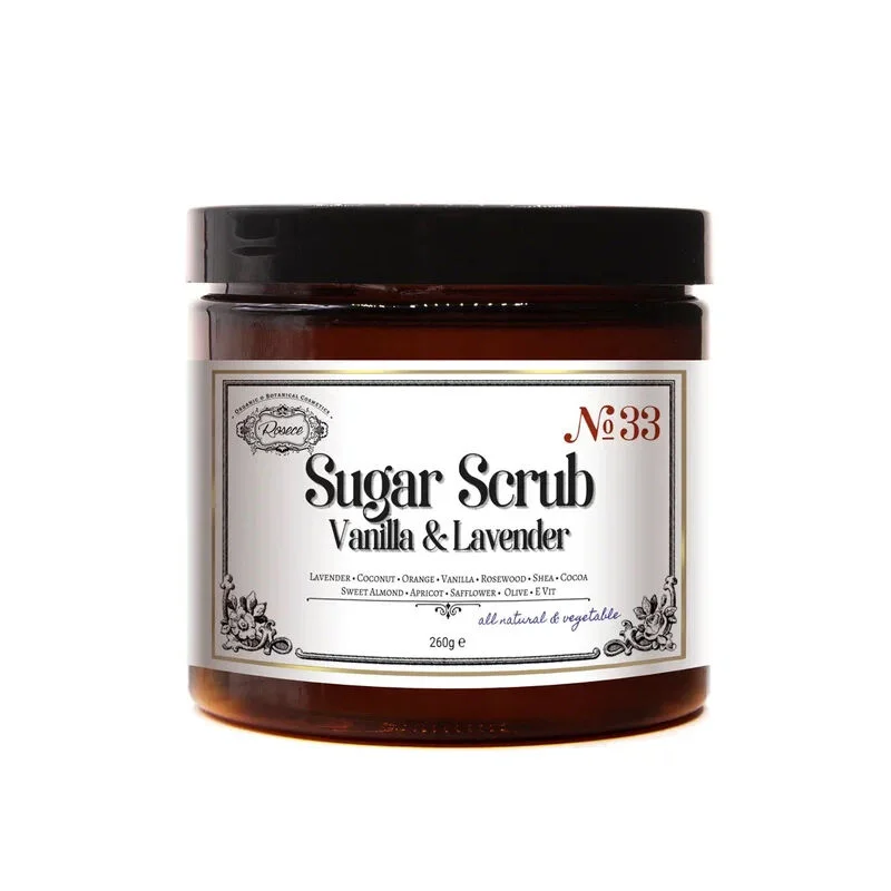 Rosece R33 sugar Scrub Vanilla Lavender | Natural Aha Purifying Peeling 260 gr
