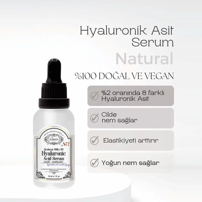 سيروم حمض الهيالورونيك ميلكي 8 دي من روزس 30 مل Rosece