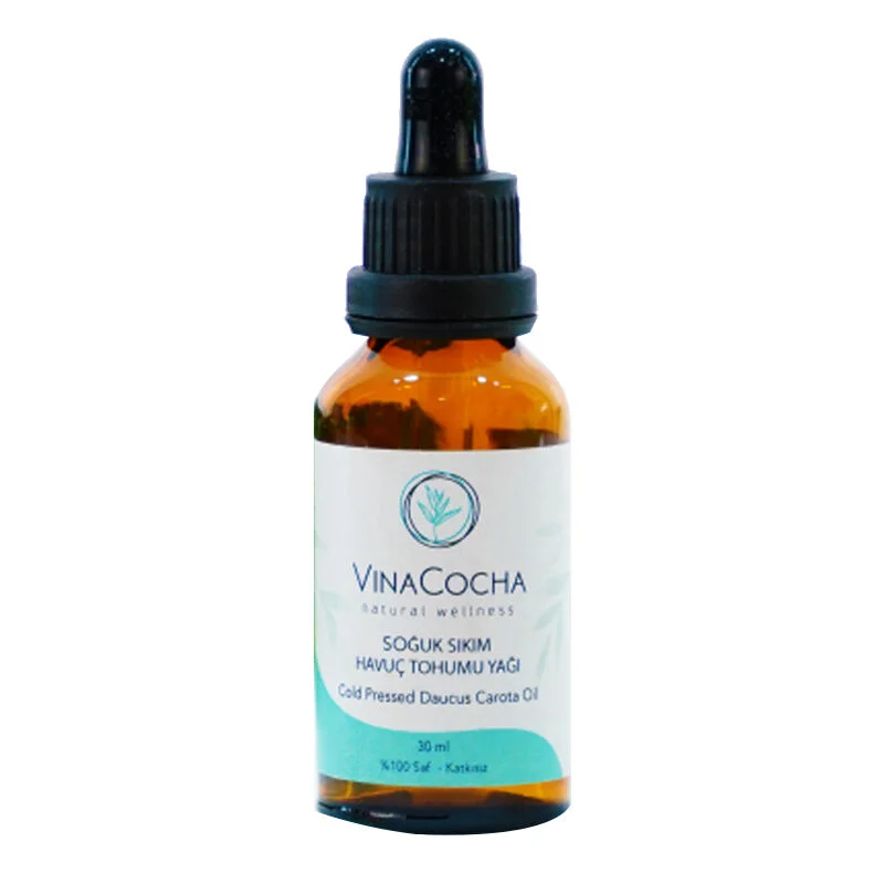 Vinacocha Cold Pressed Carrot Seed Oil 30ml - Nourishing & Pure