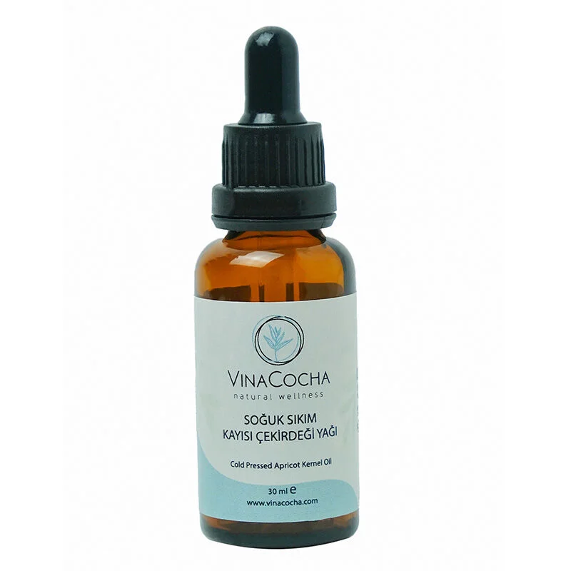 Vinacocha Cold Pressed Apricot Kernel Oil - 30ml Natural Moisturizer
