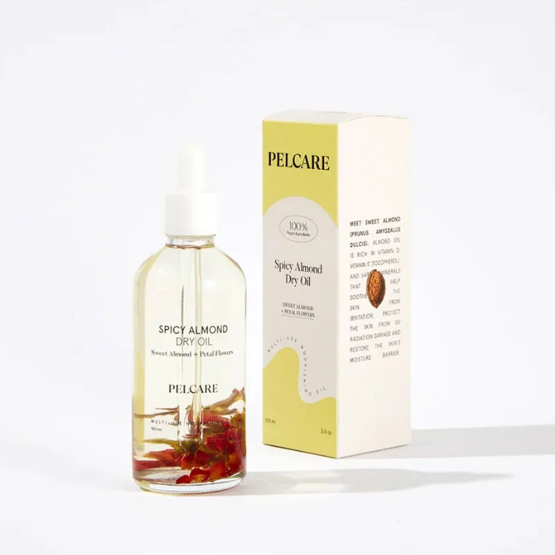 Pelcare زيت اللوز الحار الجاف من بيلكير 100 مل