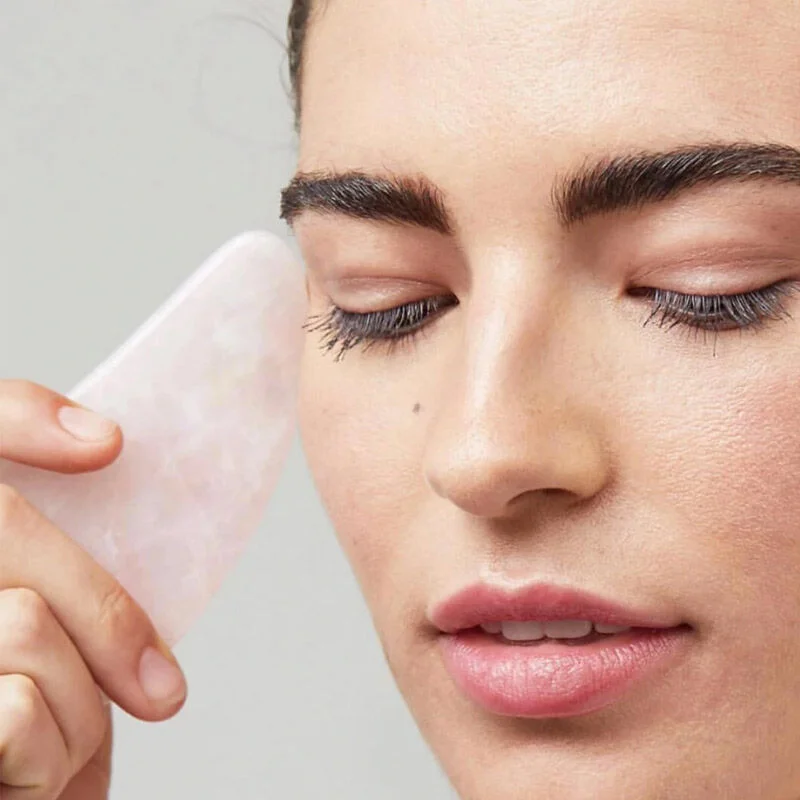 Pelcare Rosenquarz Herz Gua Sha Werkzeug für strahlende Haut