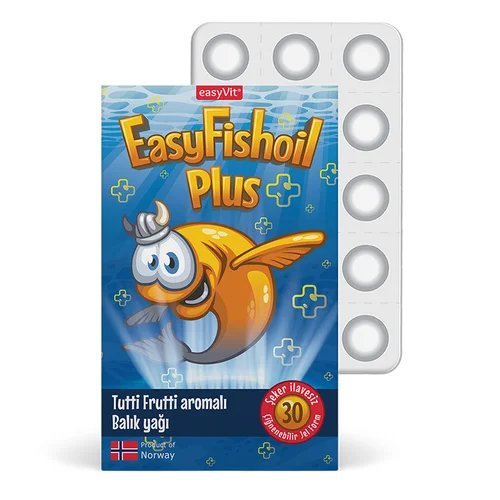 Easy Fish Oil Plus Tutti Frutti Flavored Fish Oil 30 chewable Gel