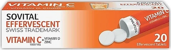 Sovital Vitamin C 1000 mg 20 effervescent Tablets