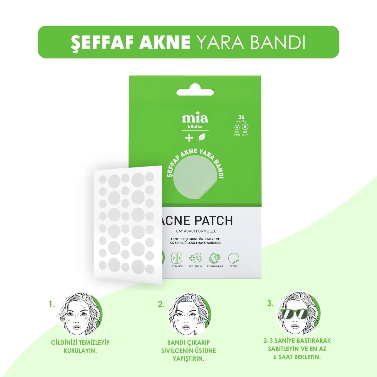 Mia Clinica Transparent Acne Patches - 36 Pieces