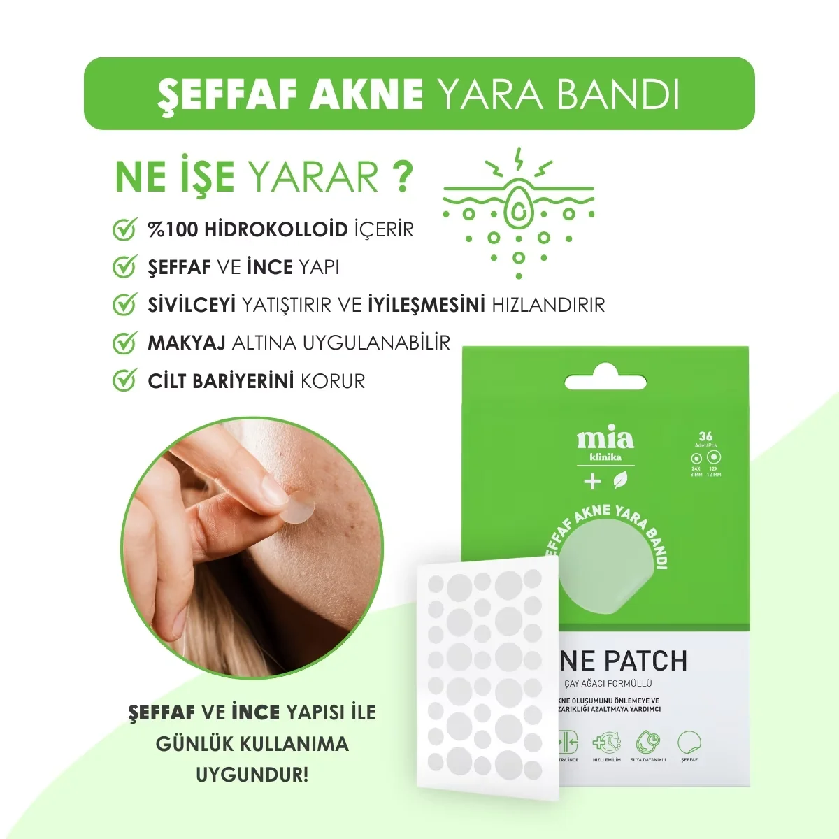 Mia Clinica Transparent Acne Patches - 36 Pieces