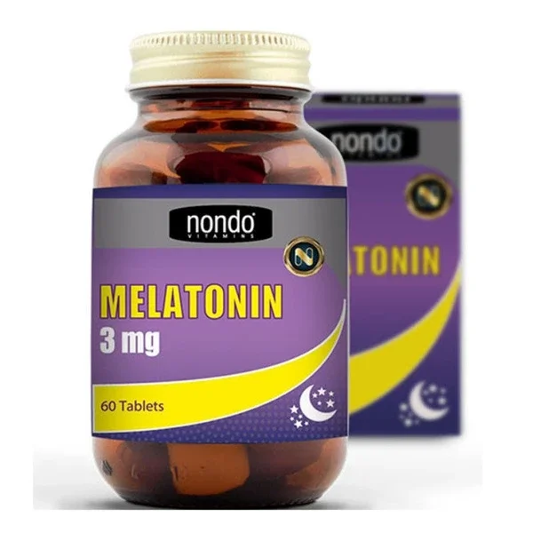 Nondo Vitamins Melatonin 3 mg Food Supplement 60 capsules