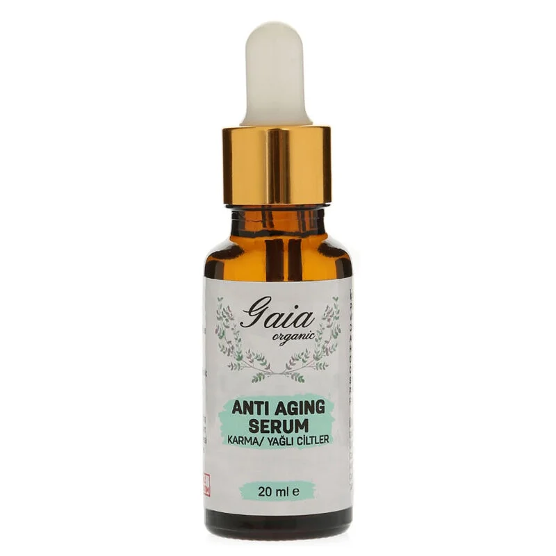 Gaia Organic سيروم جايا العضوي المضاد للشيخوخة 20 مل للبشرة المختلطة والدهنية