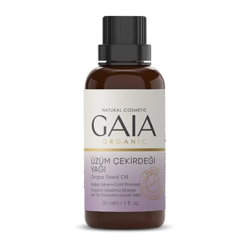 Gaia Organic Cold Pressed Grape Seed Oil - 30ml Pure Extract