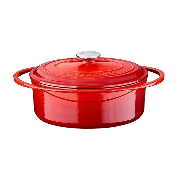 Lava Cast Iron Lid Heritage Series Oval Casserole 22 x 28 cm