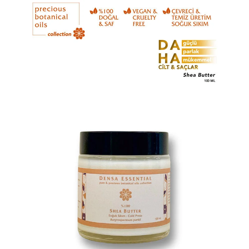 Densa Essential زيت زبدة الشيا المعصور على البارد من دينسا، 100 مل مرطب طبيعي