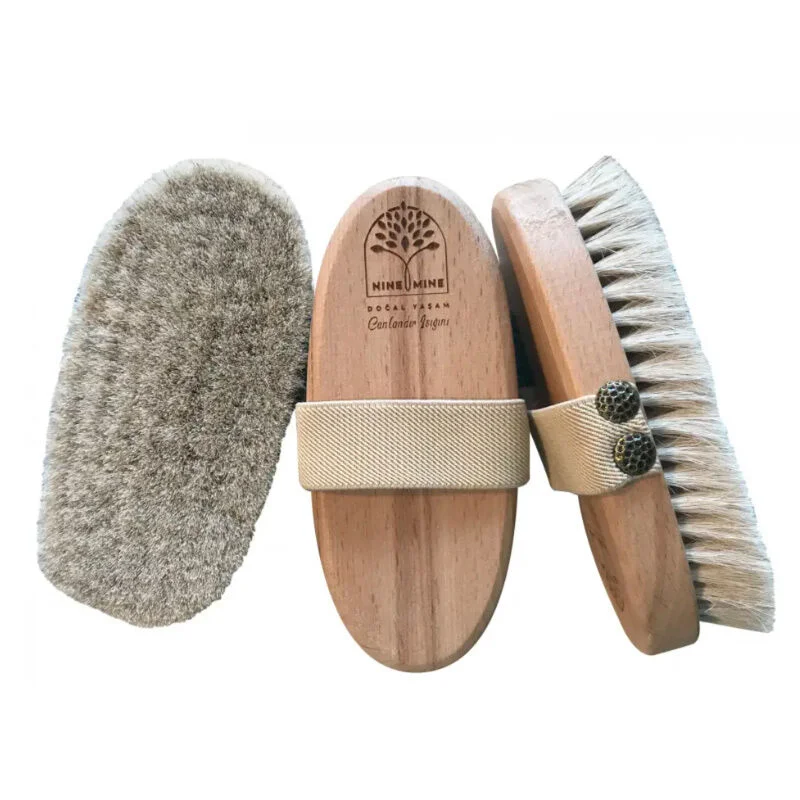 Nine Mine Natural Horse Hair Brush