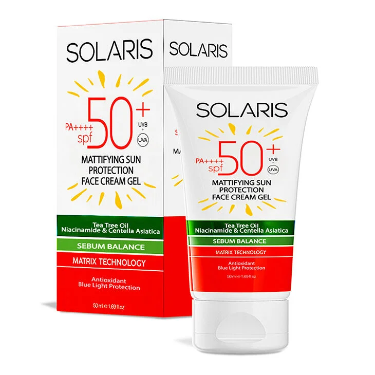 Солнцезащитный гель-крем для лица Solaris SPF 50 50 мл