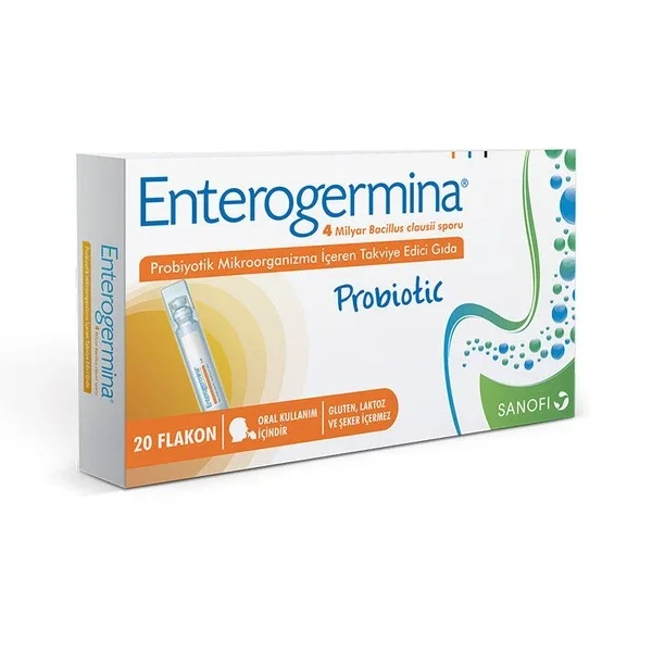 Sanofi Enterogermina Food Supplement 100 ml - 5 ml X 20 vials