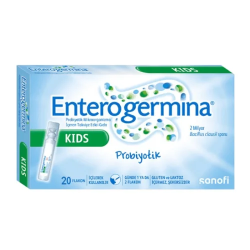 Enterogermina غذاء مكمل غذائي للأطفال من إنتروجيرمينا 100 مل (5 مل × 20 قارورة)