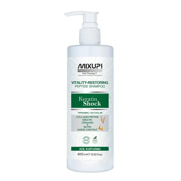 Mixup Vitality-restoring Peptide Shampoo Keratin Shock 400 ml