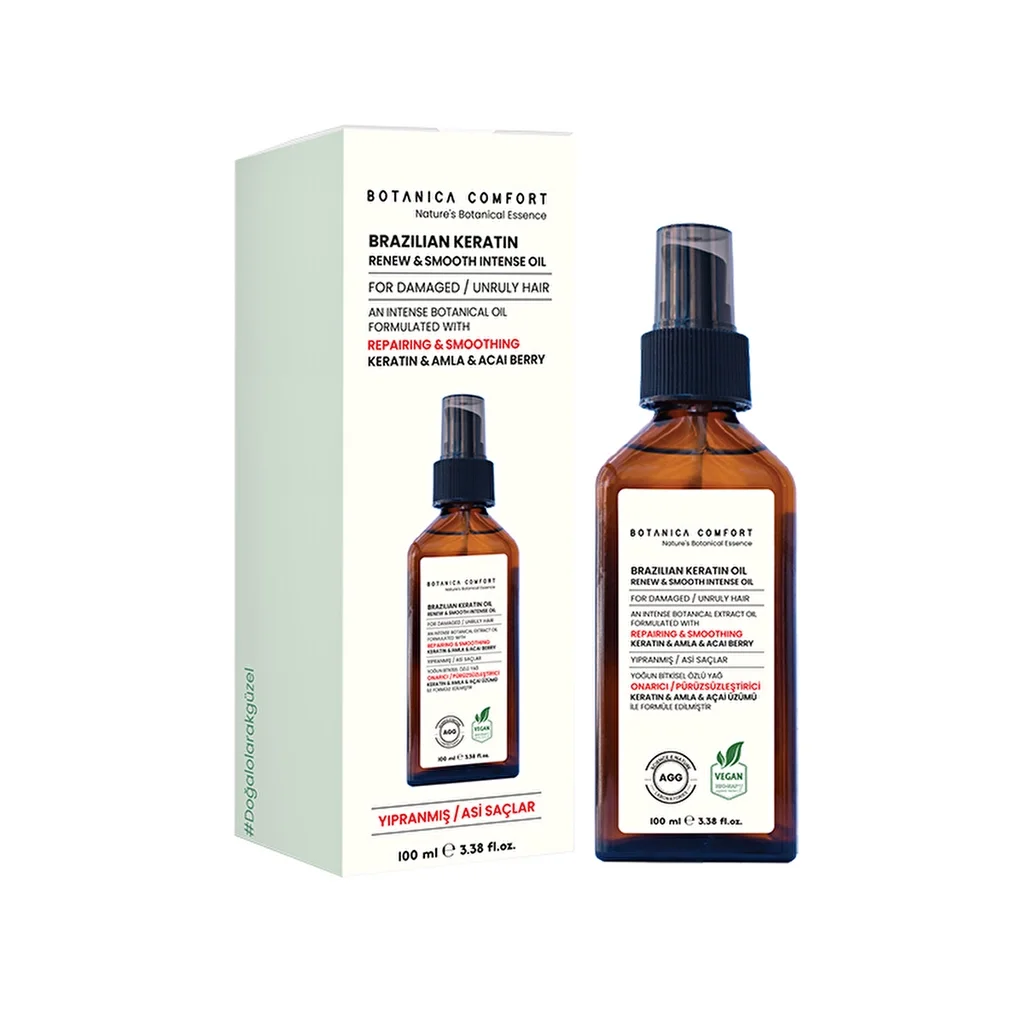 Botanica Comfort زيت بوتانيكا كومفورت البرازيلي كيراتين لتجديد وتنعيم الشعر المكثف 100 مل
