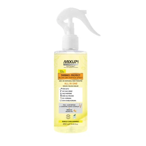 Mixup Only Curls Thermo-protect Blow-dry Peptide Spray 250 ml
