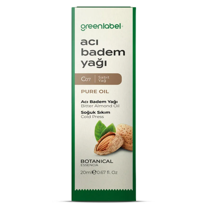 Greenlabel Bitter Almond Oil 20ml - Pure Skin & Hair Care