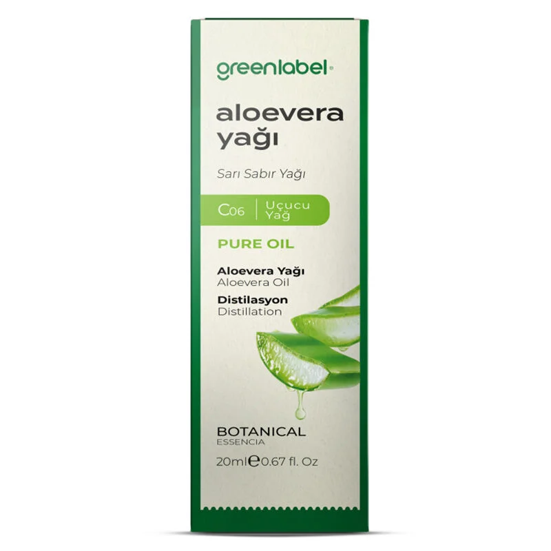Greenlabel Organic Aloe Vera Oil 20ml - Skin Hydration & Care