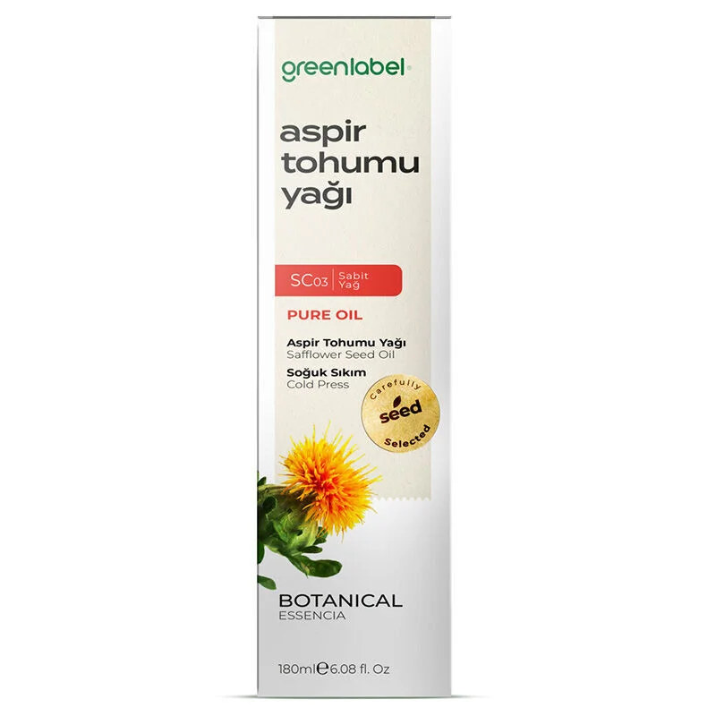 Greenlabel Safflower Seed Oil 180ml - Natural Skin &amp; Hair Care