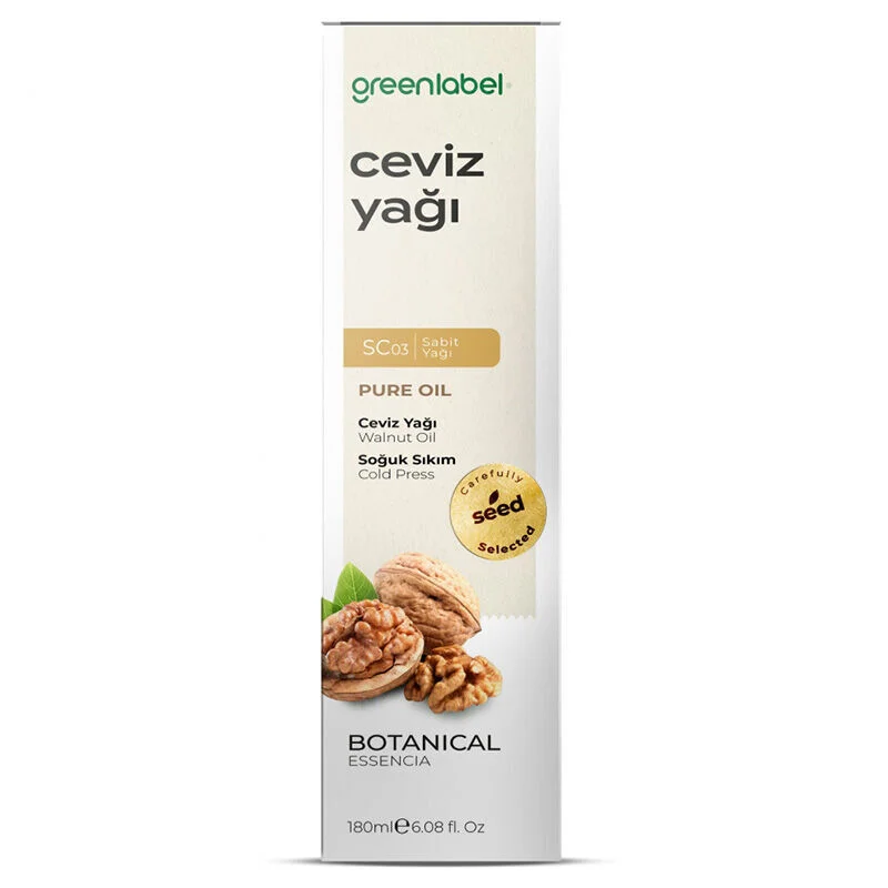 Greenlabel 180ml Walnut Oil - Cold-Pressed, Organic, Nutritious