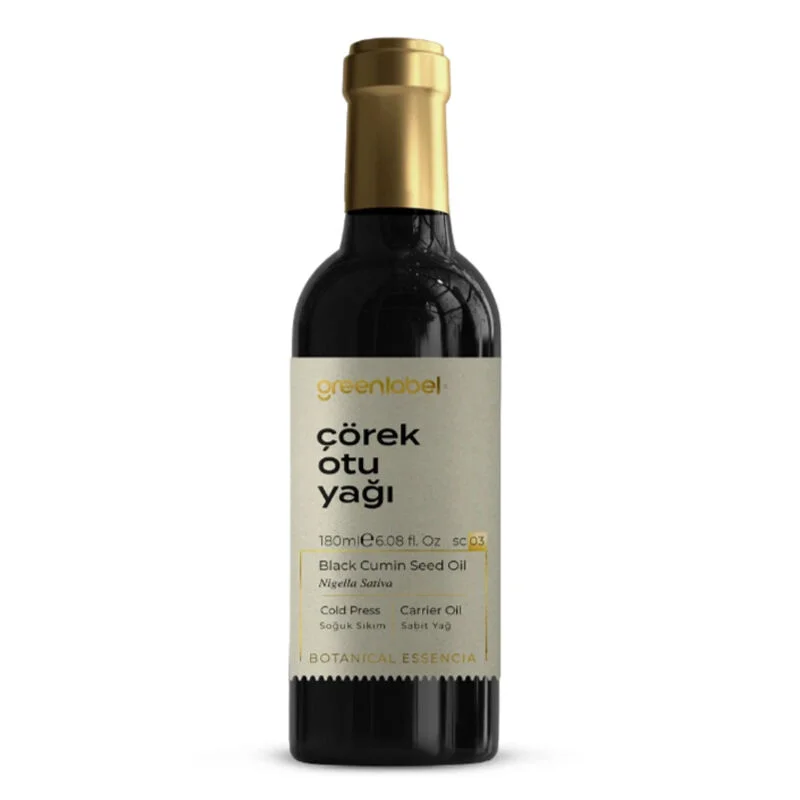 Bio Schwarzkümmelöl 180 ml von Greenlabel - Kaltgepresst, Rein